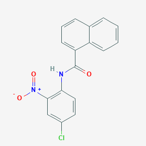 molecular formula C17H11ClN2O3 B3967561 N-(4-chloro-2-nitrophenyl)-1-naphthamide 