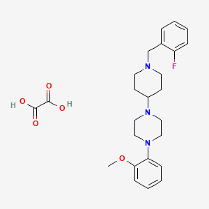 molecular formula C25H32FN3O5 B3967569 1-[1-(2-fluorobenzyl)-4-piperidinyl]-4-(2-methoxyphenyl)piperazine oxalate 