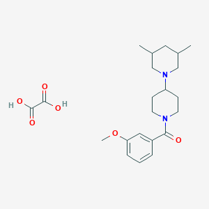 [4-(3,5-Dimethylpiperidin-1-yl)piperidin-1-yl]-(3-methoxyphenyl)methanone;oxalic acid