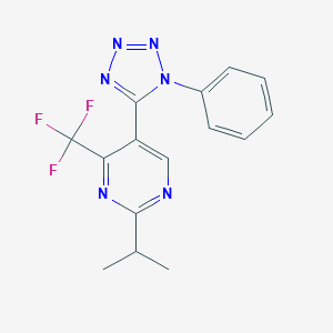 2-isopropyl-5-(1-phenyl-1H-tetraazol-5-yl)-4-(trifluoromethyl)pyrimidine