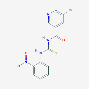 molecular formula C13H9BrN4O3S B3967609 5-bromo-N-{[(2-nitrophenyl)amino]carbonothioyl}nicotinamide 