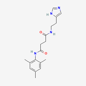 molecular formula C18H24N4O2 B3967611 N-[2-(1H-imidazol-4-yl)ethyl]-N'-mesitylsuccinamide 