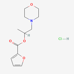 molecular formula C12H18ClNO4 B3967640 1-methyl-2-(4-morpholinyl)ethyl 2-furoate hydrochloride 