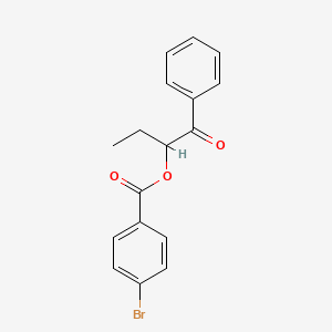 molecular formula C17H15BrO3 B3967670 1-benzoylpropyl 4-bromobenzoate 