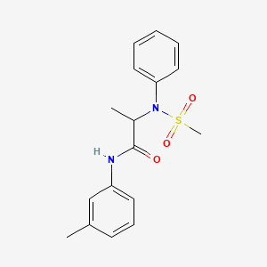 N-(3-methylphenyl)-2-(N-methylsulfonylanilino)propanamide