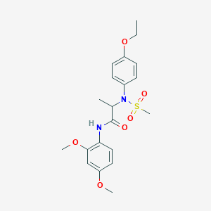 molecular formula C20H26N2O6S B3967769 N~1~-(2,4-dimethoxyphenyl)-N~2~-(4-ethoxyphenyl)-N~2~-(methylsulfonyl)alaninamide 