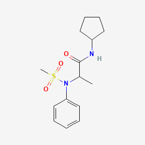 N-cyclopentyl-N~2~-(methylsulfonyl)-N~2~-phenylalaninamide