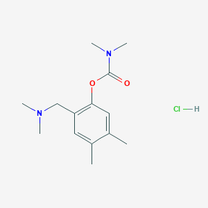 molecular formula C14H23ClN2O2 B3967812 [2-[(dimethylamino)methyl]-4,5-dimethylphenyl] N,N-dimethylcarbamate;hydrochloride 