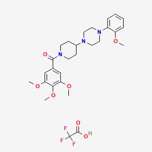 [4-[4-(2-Methoxyphenyl)piperazin-1-yl]piperidin-1-yl]-(3,4,5-trimethoxyphenyl)methanone;2,2,2-trifluoroacetic acid