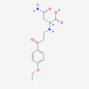 molecular formula C15H20N2O5 B3967828 N~2~-[3-(4-ethoxyphenyl)-3-oxopropyl]asparagine 