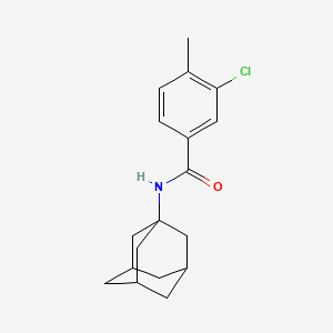 molecular formula C18H22ClNO B3967832 N-1-adamantyl-3-chloro-4-methylbenzamide 