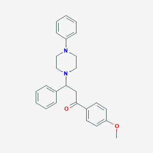 molecular formula C26H28N2O2 B396784 1-(4-Methoxyphenyl)-3-phenyl-3-(4-phenyl-1-piperazinyl)-1-propanone 