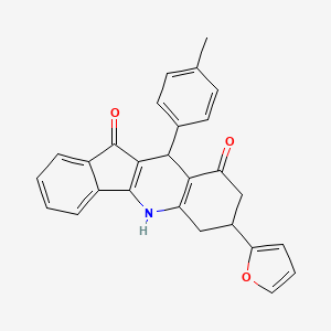 7-(2-furyl)-10-(4-methylphenyl)-6,7,8,10-tetrahydro-5H-indeno[1,2-b]quinoline-9,11-dione