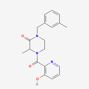 molecular formula C19H21N3O3 B3967903 4-[(3-hydroxypyridin-2-yl)carbonyl]-3-methyl-1-(3-methylbenzyl)piperazin-2-one 