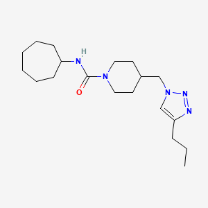 N-cycloheptyl-4-[(4-propyl-1H-1,2,3-triazol-1-yl)methyl]piperidine-1-carboxamide