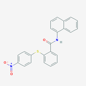 molecular formula C23H16N2O3S B3967920 N-1-naphthyl-2-[(4-nitrophenyl)thio]benzamide 