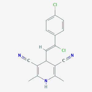 4-[2-Chloro-2-(4-chlorophenyl)vinyl]-2,6-dimethyl-1,4-dihydro-3,5-pyridinedicarbonitrile