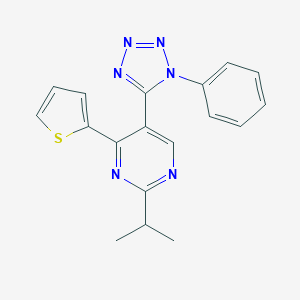 2-isopropyl-5-(1-phenyl-1H-tetraazol-5-yl)-4-(2-thienyl)pyrimidine