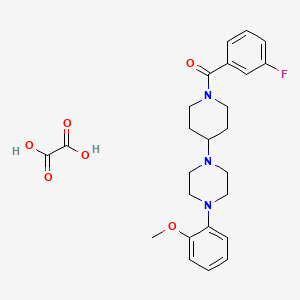 molecular formula C25H30FN3O6 B3967961 1-[1-(3-fluorobenzoyl)-4-piperidinyl]-4-(2-methoxyphenyl)piperazine oxalate 