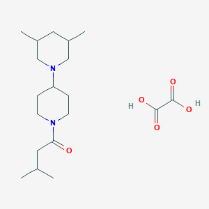 molecular formula C19H34N2O5 B3967967 3,5-dimethyl-1'-(3-methylbutanoyl)-1,4'-bipiperidine oxalate 