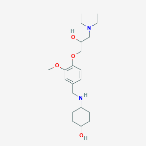 molecular formula C21H36N2O4 B3967978 trans-4-({4-[3-(diethylamino)-2-hydroxypropoxy]-3-methoxybenzyl}amino)cyclohexanol 