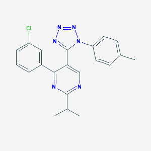 4-(3-chlorophenyl)-2-isopropyl-5-[1-(4-methylphenyl)-1H-tetraazol-5-yl]pyrimidine