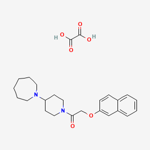 molecular formula C25H32N2O6 B3967984 1-{1-[(2-naphthyloxy)acetyl]-4-piperidinyl}azepane oxalate 