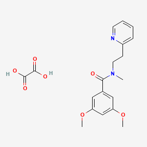 3,5-dimethoxy-N-methyl-N-(2-pyridin-2-ylethyl)benzamide;oxalic acid