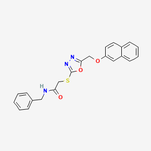 N-benzyl-2-({5-[(2-naphthyloxy)methyl]-1,3,4-oxadiazol-2-yl}thio)acetamide