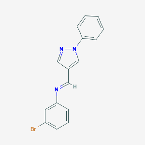 N-(3-bromophenyl)-N-[(1-phenyl-1H-pyrazol-4-yl)methylene]amine