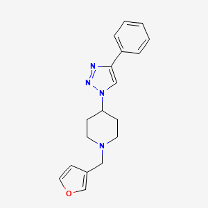 molecular formula C18H20N4O B3968066 1-(Furan-3-ylmethyl)-4-(4-phenyltriazol-1-yl)piperidine 