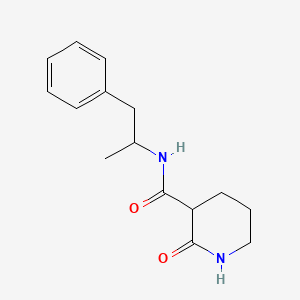 molecular formula C15H20N2O2 B3968082 N-(1-methyl-2-phenylethyl)-2-oxo-3-piperidinecarboxamide 