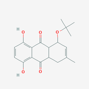 molecular formula C19H22O5 B396813 1-Tert-butoxy-5,8-dihydroxy-3-methyl-1,4,4a,9a-tetrahydro-9,10-anthracenedione 