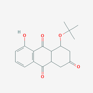 molecular formula C18H20O5 B396816 5-hydroxy-4-[(2-methylpropan-2-yl)oxy]-3,4,4a,9a-tetrahydro-1H-anthracene-2,9,10-trione 