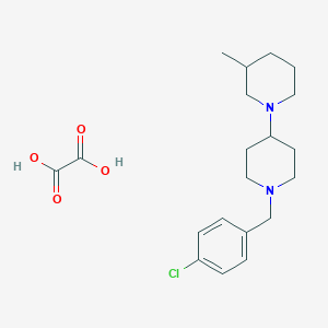 molecular formula C20H29ClN2O4 B3968161 1-[(4-Chlorophenyl)methyl]-4-(3-methylpiperidin-1-yl)piperidine;oxalic acid 