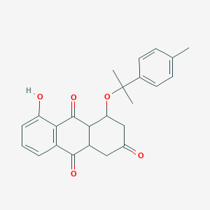 molecular formula C24H24O5 B396818 5-hydroxy-4-[1-methyl-1-(4-methylphenyl)ethoxy]-3,4,4a,9a-tetrahydro-2,9,10(1H)-anthracenetrione 