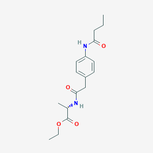 ethyl (2S)-2-({[4-(butyrylamino)phenyl]acetyl}amino)propanoate