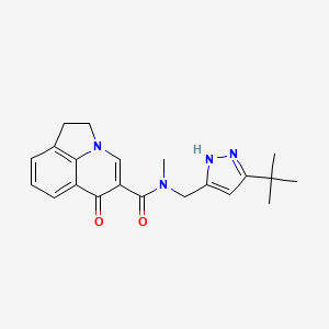 N-[(3-tert-butyl-1H-pyrazol-5-yl)methyl]-N-methyl-6-oxo-1,2-dihydro-6H-pyrrolo[3,2,1-ij]quinoline-5-carboxamide