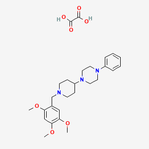 molecular formula C27H37N3O7 B3968208 1-phenyl-4-[1-(2,4,5-trimethoxybenzyl)-4-piperidinyl]piperazine oxalate 