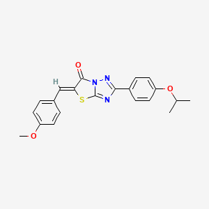 molecular formula C21H19N3O3S B3968232 2-(4-isopropoxyphenyl)-5-(4-methoxybenzylidene)[1,3]thiazolo[3,2-b][1,2,4]triazol-6(5H)-one 