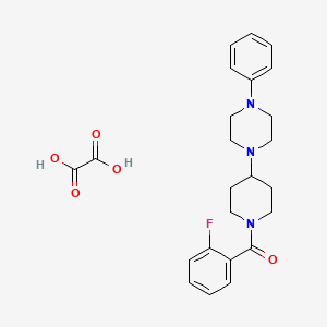 molecular formula C24H28FN3O5 B3968235 1-[1-(2-fluorobenzoyl)-4-piperidinyl]-4-phenylpiperazine oxalate 