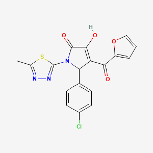 5-(4-chlorophenyl)-4-(2-furoyl)-3-hydroxy-1-(5-methyl-1,3,4-thiadiazol-2-yl)-1,5-dihydro-2H-pyrrol-2-one