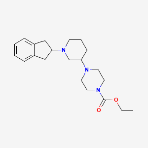 molecular formula C21H31N3O2 B3968274 ethyl 4-[1-(2,3-dihydro-1H-inden-2-yl)-3-piperidinyl]-1-piperazinecarboxylate 