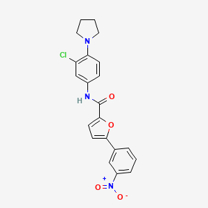 molecular formula C21H18ClN3O4 B3968284 N-[3-chloro-4-(1-pyrrolidinyl)phenyl]-5-(3-nitrophenyl)-2-furamide 