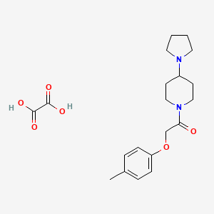 molecular formula C20H28N2O6 B3968292 1-[(4-methylphenoxy)acetyl]-4-(1-pyrrolidinyl)piperidine oxalate 