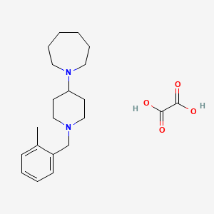 molecular formula C21H32N2O4 B3968343 1-[1-[(2-Methylphenyl)methyl]piperidin-4-yl]azepane;oxalic acid 