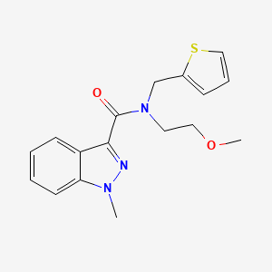 molecular formula C17H19N3O2S B3968352 N-(2-methoxyethyl)-1-methyl-N-(2-thienylmethyl)-1H-indazole-3-carboxamide 