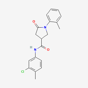 molecular formula C19H19ClN2O2 B3968358 N-(3-chloro-4-methylphenyl)-1-(2-methylphenyl)-5-oxo-3-pyrrolidinecarboxamide 