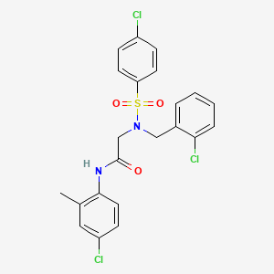 N~2~-(2-chlorobenzyl)-N-(4-chloro-2-methylphenyl)-N~2~-[(4-chlorophenyl)sulfonyl]glycinamide