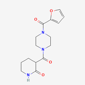 molecular formula C15H19N3O4 B3968372 3-{[4-(2-furoyl)-1-piperazinyl]carbonyl}-2-piperidinone 